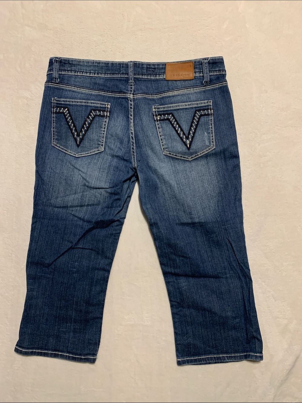 Vigoss Collection Capri Distressed Jeans Size 13